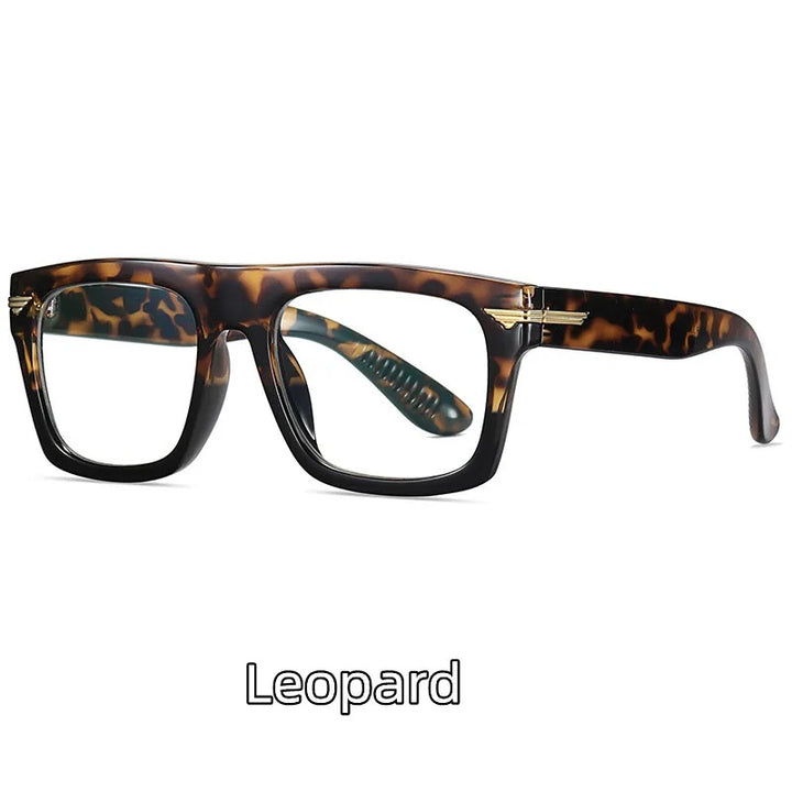 Kocolior Unisex Full Rim Square Acetate Hyperopic Reading Glasses 3394.