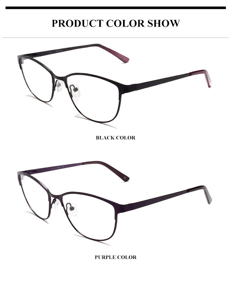 Chashma Ottica Womens Full Rim Square Cat Eye Alloy Eyeglasses 4151 — view 2 | Chashma Ottica at FuzWeb