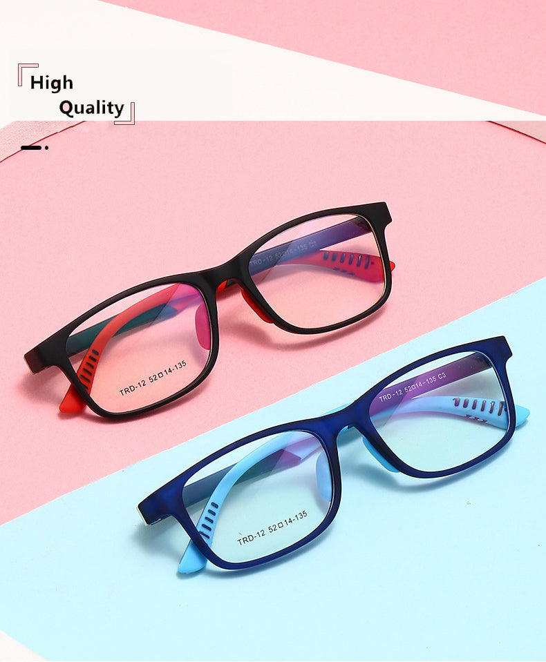 Oveliness Unisex Children's Full Rim Square Tr 90 Titanium Eyeglasses Oltrd12p.