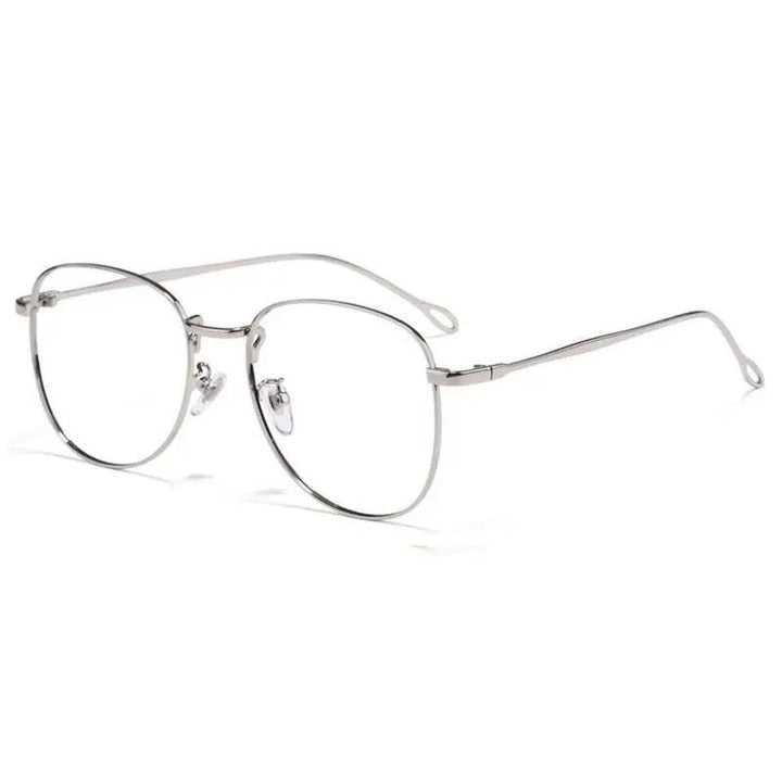 Chashma Ottica Unisex Full Rim Round Square Stainless Steel Eyeglasses
