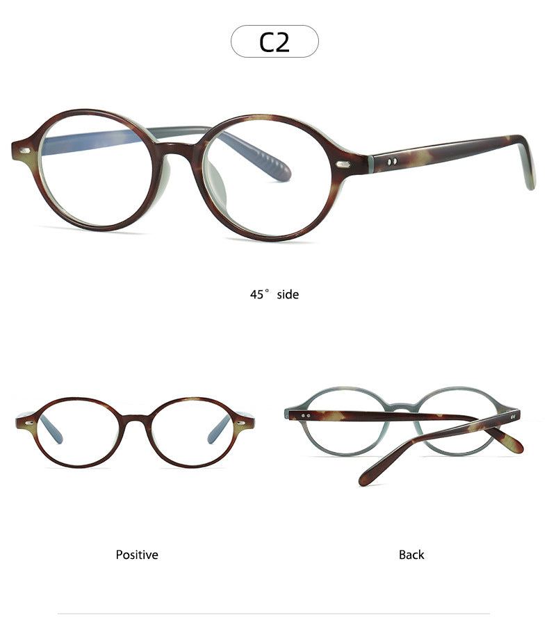 Kocolior Unisex Full Rim Round PC Tr 90 Alloy Photochromic Reading Glasses 512297.