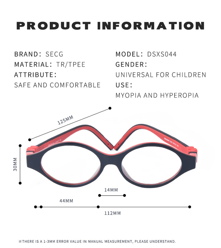 Secg Unisex Childrens Full Rim Oval Silicone Tr 90 Eyeglasses 216044 — view 1 | Secg at FuzWeb