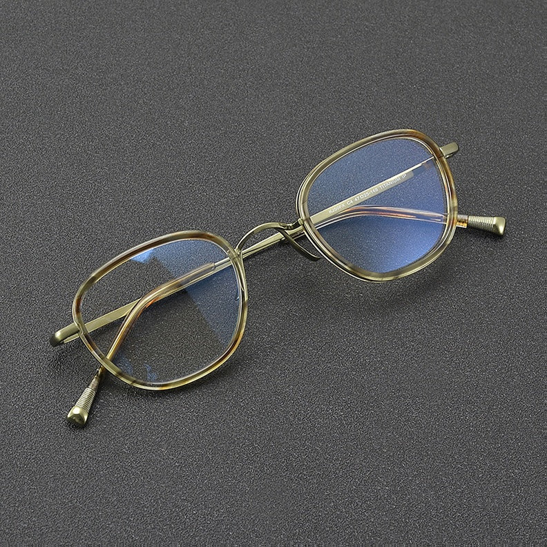 Chashma Unisex Full Rim Polygon Titanium Acetate Eyeglasses 881750 — view 1 | Chashma at FuzWeb