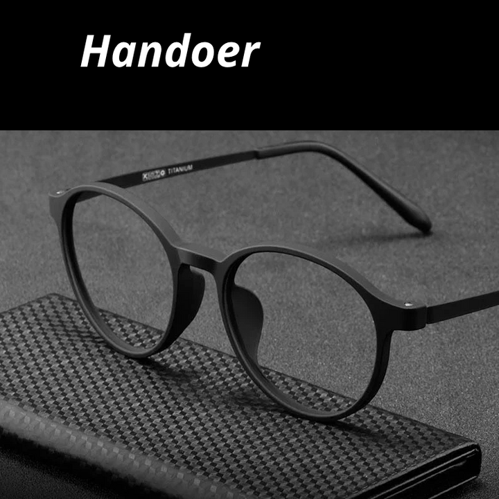 Handoer Women's Full Rim Oval Round Tr 90 Titanium Eyeglasses 693050