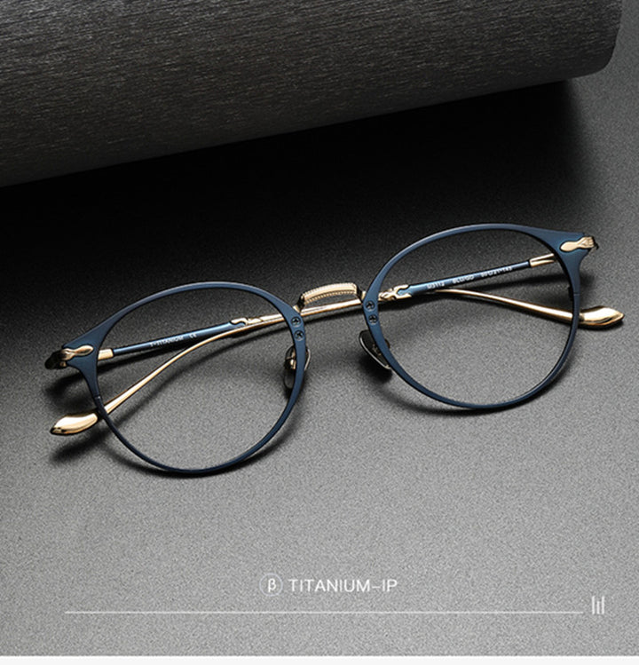 Aimee Unisex Full Rim Oval Round Titanium Eyeglasses 3112 — view 1 | Aimee at FuzWeb