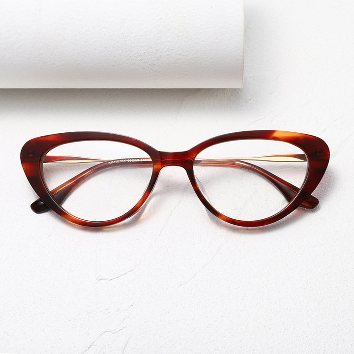 Nobler Unisex Full Rim Oval Thick Acetate Titanium Eyeglasses 422107 — view 1 | Nobler at FuzWeb