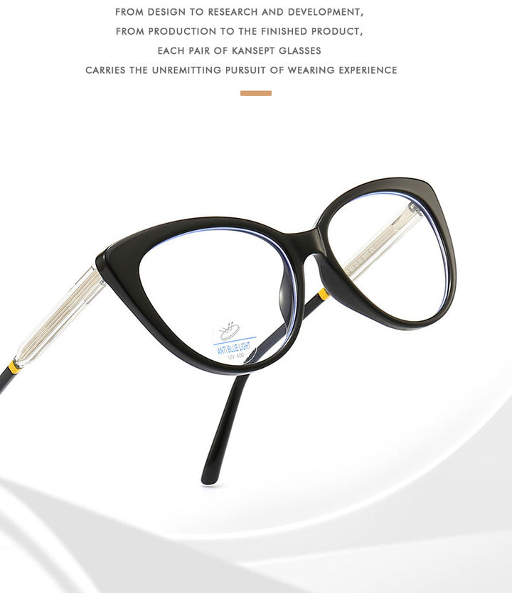 Kansept Womens Full Rim Cat Eye Polycarbonate Eyeglasses 8342 — view 2 | Kansept at FuzWeb