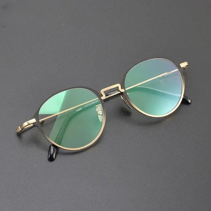 Chashma Ochki Unisex Full Rim Round Titanium Eyeglasses 360046 — view 1 | Chashma Ochki at FuzWeb