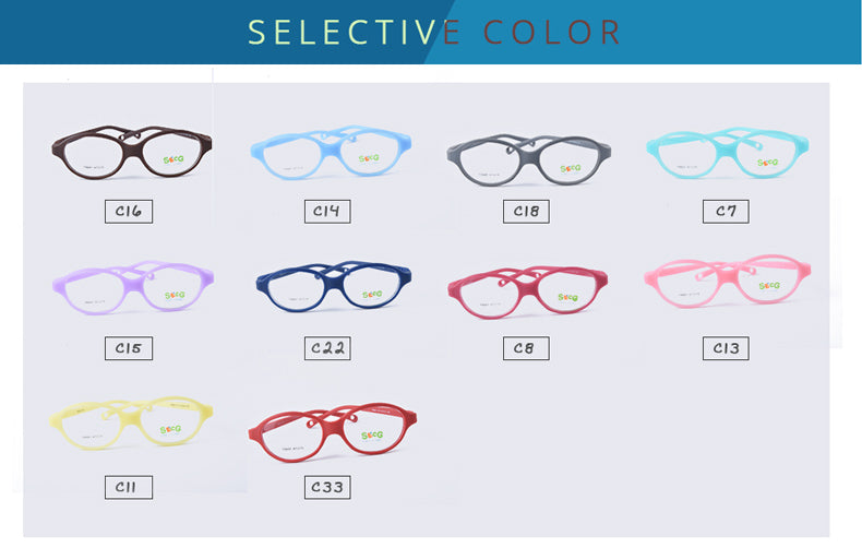 Secg Unisex Childrens Full Rim Oval Tr 90 Rubber Eyeglasses 18691 — view 2 | Secg at FuzWeb