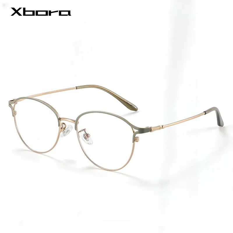 Xbora Women's Full Rim Oval Square Titanium Eyeglasses 20294