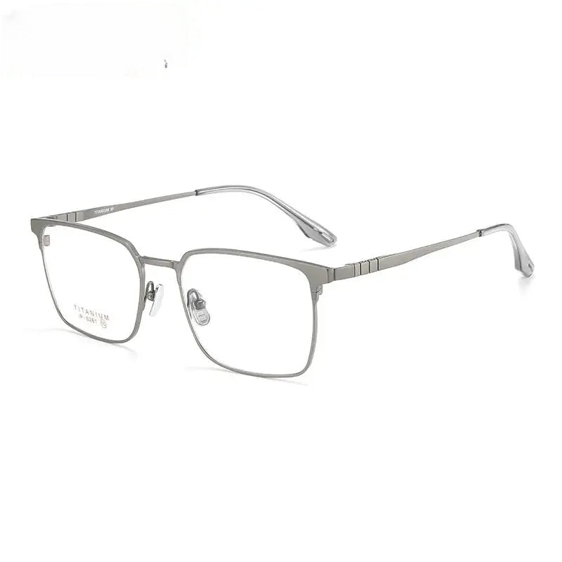 Chashma Ottica Unisex Full Rim Square Titanium Eyeglasses 976261 FuzWeb