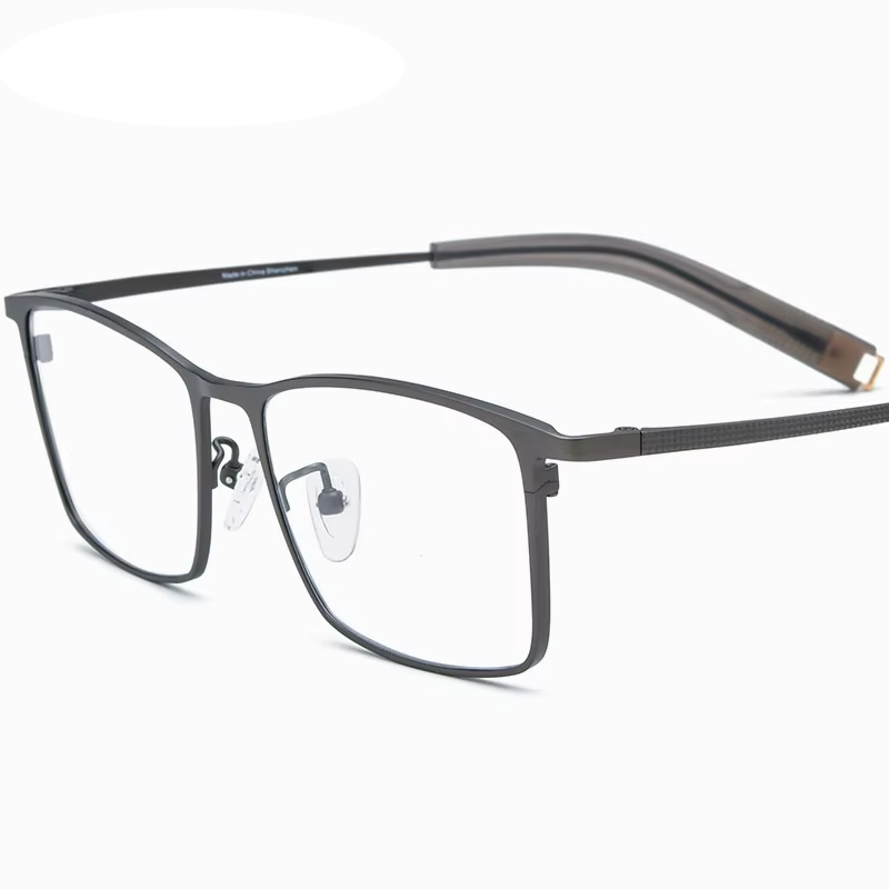 Eleccion Men's Full Rim Square Titanium Eyeglasses 185784