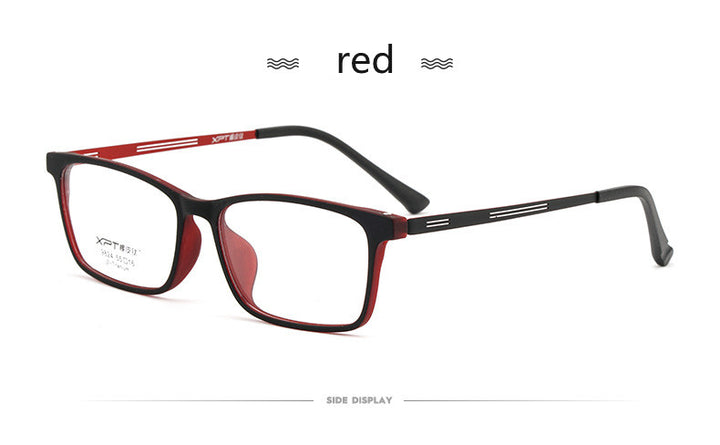 Kocolior Unisex Full Rim Square Titanium Alloy Hyperopic Reading Glasses 9824.