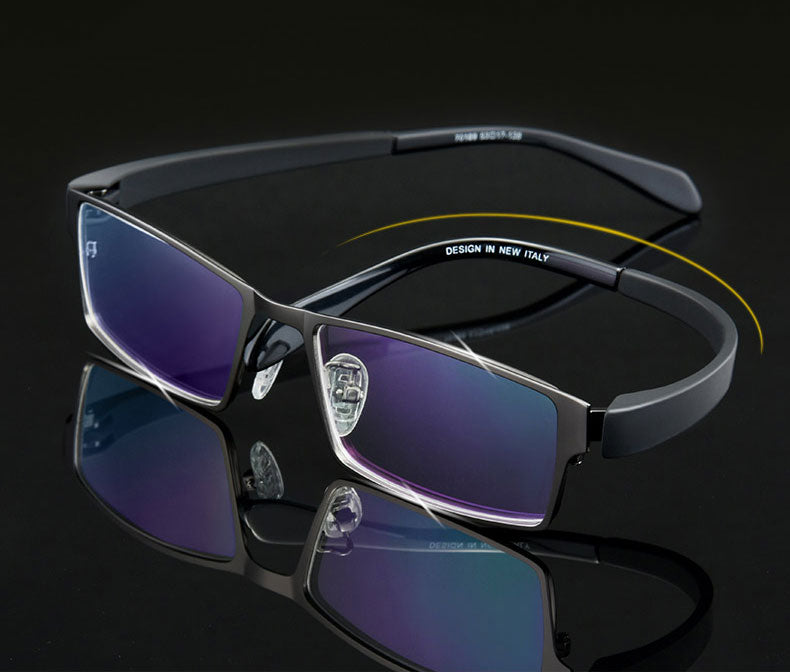 Hotochki Men's Full Rim IP Electroplated Alloy Frame Eyeglasses 1711.