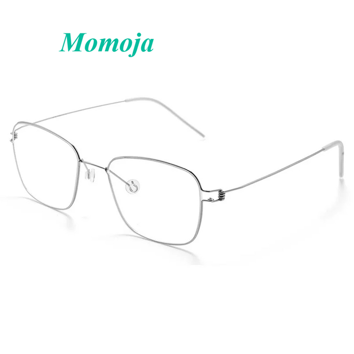 Momoja Women's Full Rim Square Screwless Titanium Eyeglasses 70171