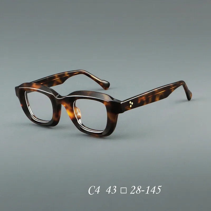 CCspace Unisex Full Rim Thick Square Tr 90 Alloy Reading Glasses 3212.
