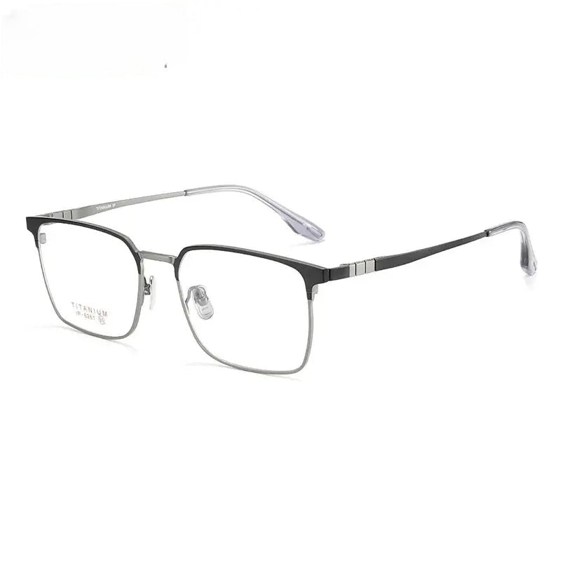 Chashma Ottica Unisex Full Rim Square Titanium Eyeglasses 976261 FuzWeb