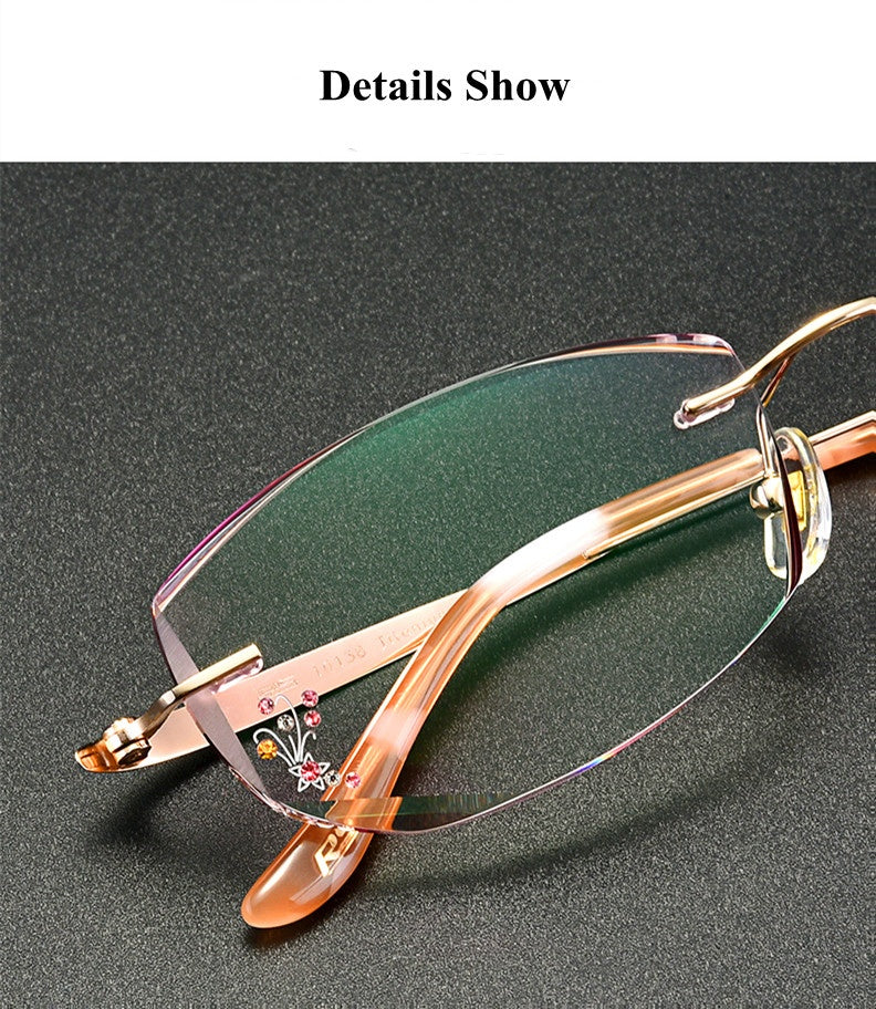 Chashma Women's Rimless Rectangle Eyeglasses 10139.