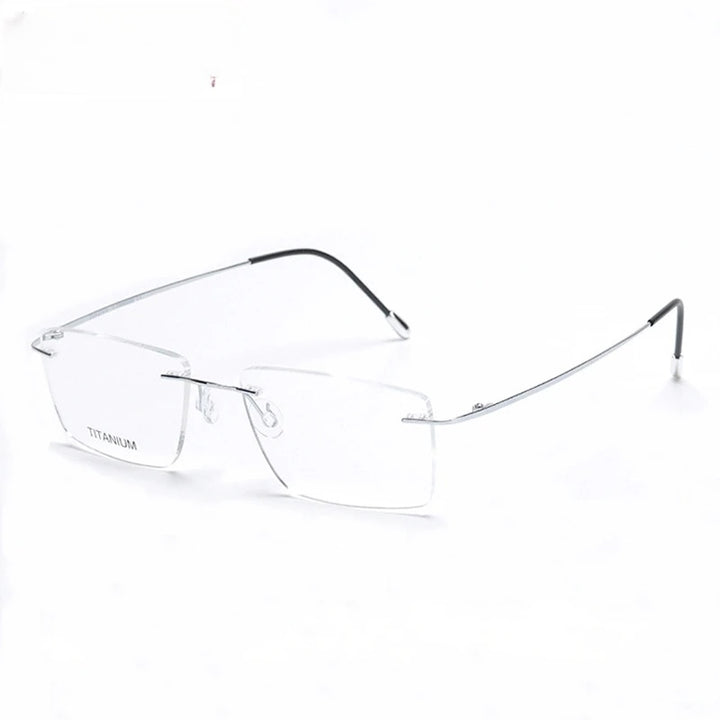 Chashma Ottica 16011 unisex rimless titanium prescription eyeglasses — view 3