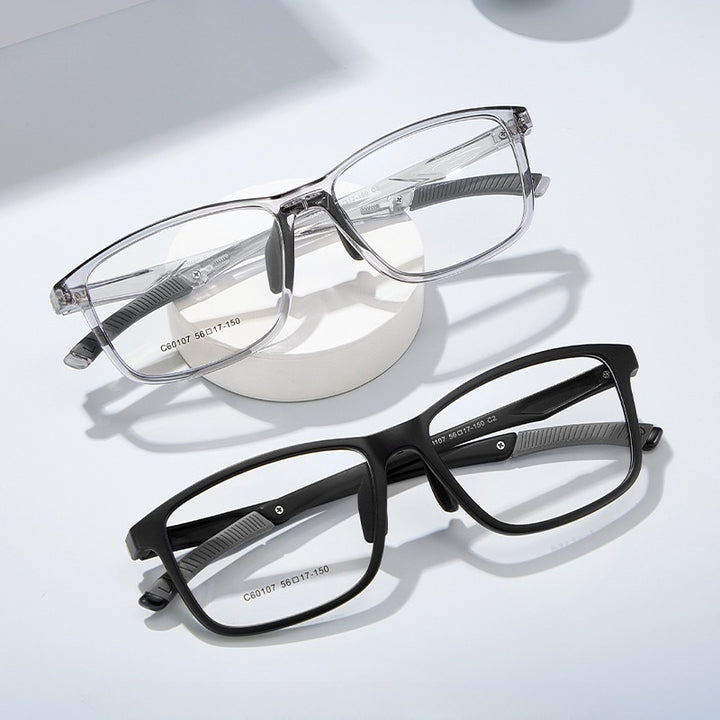 Chashma Ochki Unisex Full Rim Square Tr 90 Titanium Eyeglasses 960107 — view 2 | Chashma Ochki at FuzWeb
