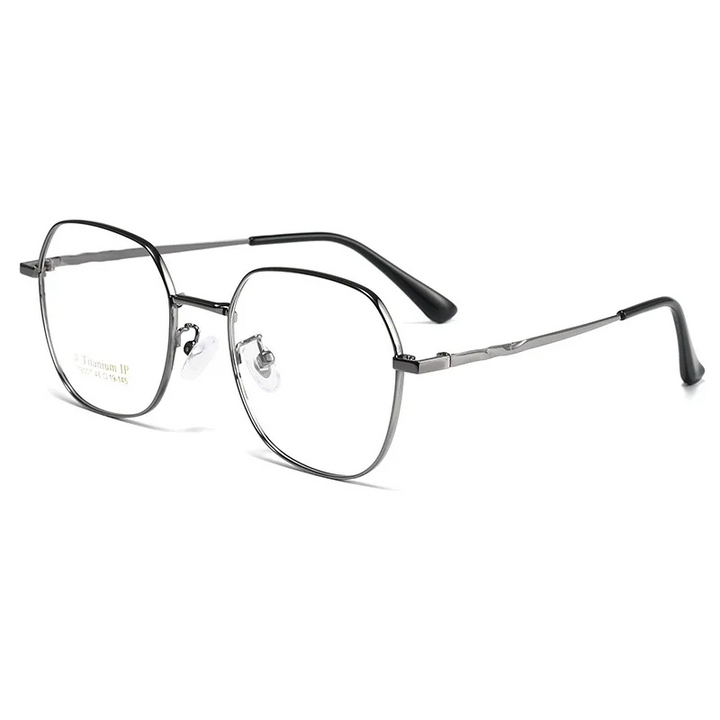 Gmei Optical 78007K unisex square alloy prescription eyeglasses — view 3