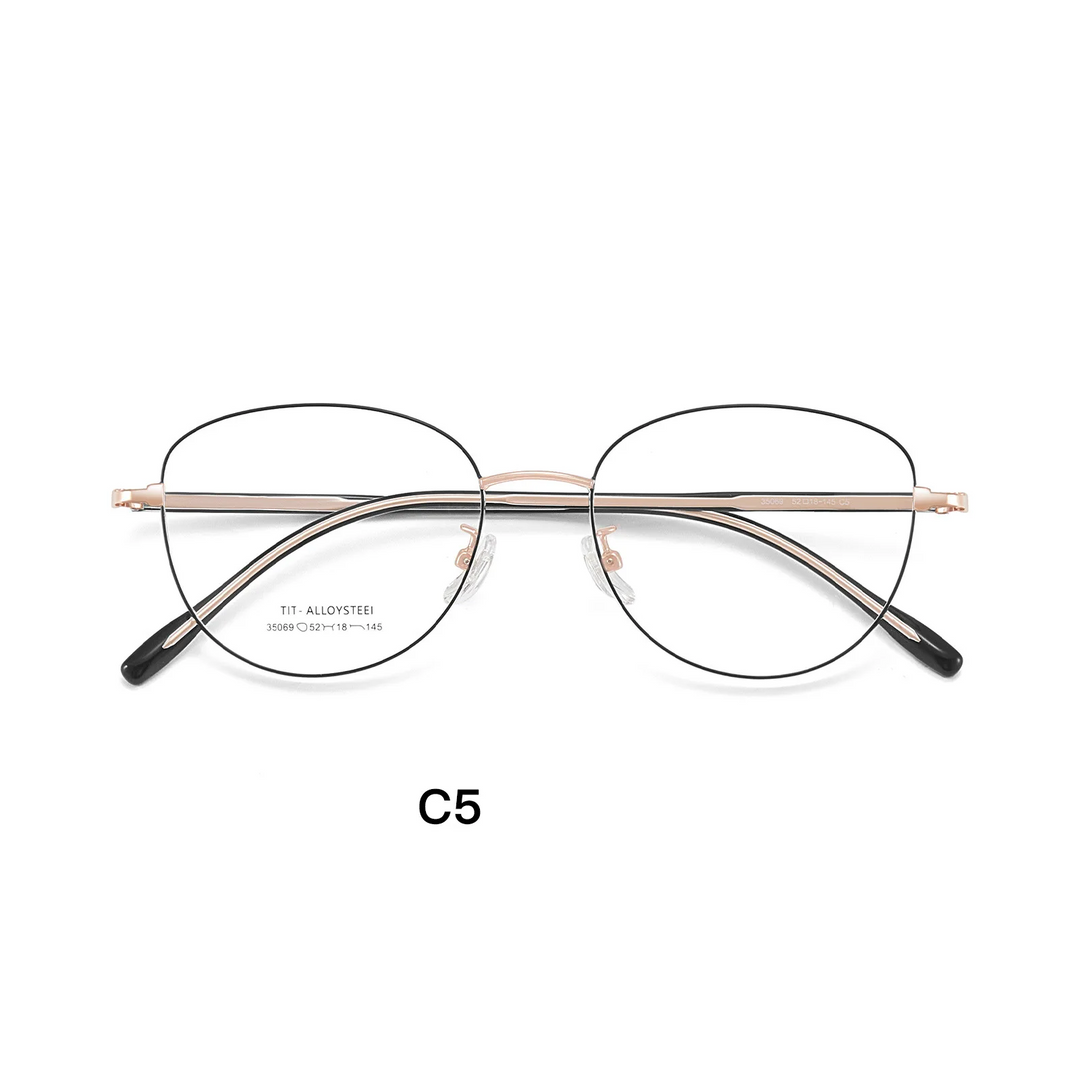Gmei Optical 35069 women's cat eye alloy prescription eyeglasses — view 8