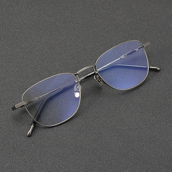 Chashma Unisex Full Rim Polygon Square Titanium Eyeglasses 887465 — view 2 | Chashma at FuzWeb