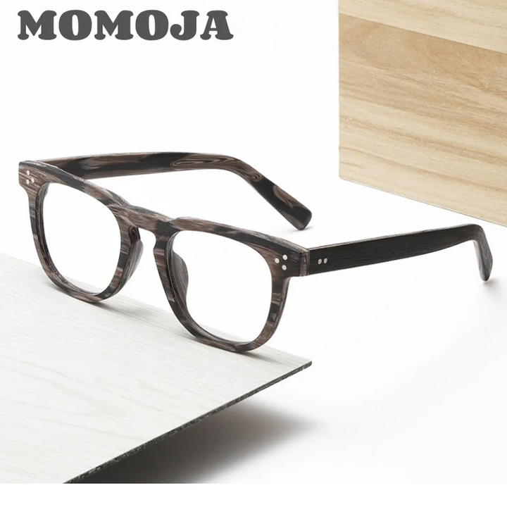 Momoja Women's Full Rim Square Brow Line Acetate Eyeglasses 778182