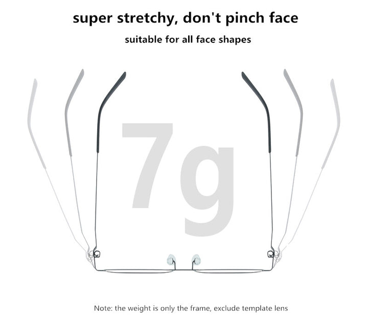 Aimee Unisex Full Rim Polygon Square Screwless Steel Eyeglasses 14149.