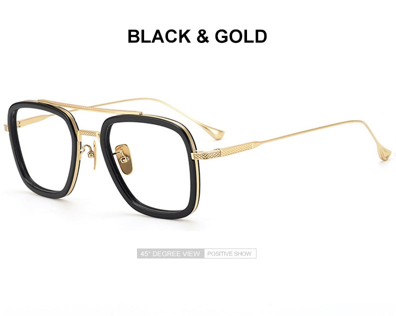Chashma Unisex Full Rim Square Double Bridge Acetate Titanium Eyeglasses T927 — view 6 | Chashma at FuzWeb