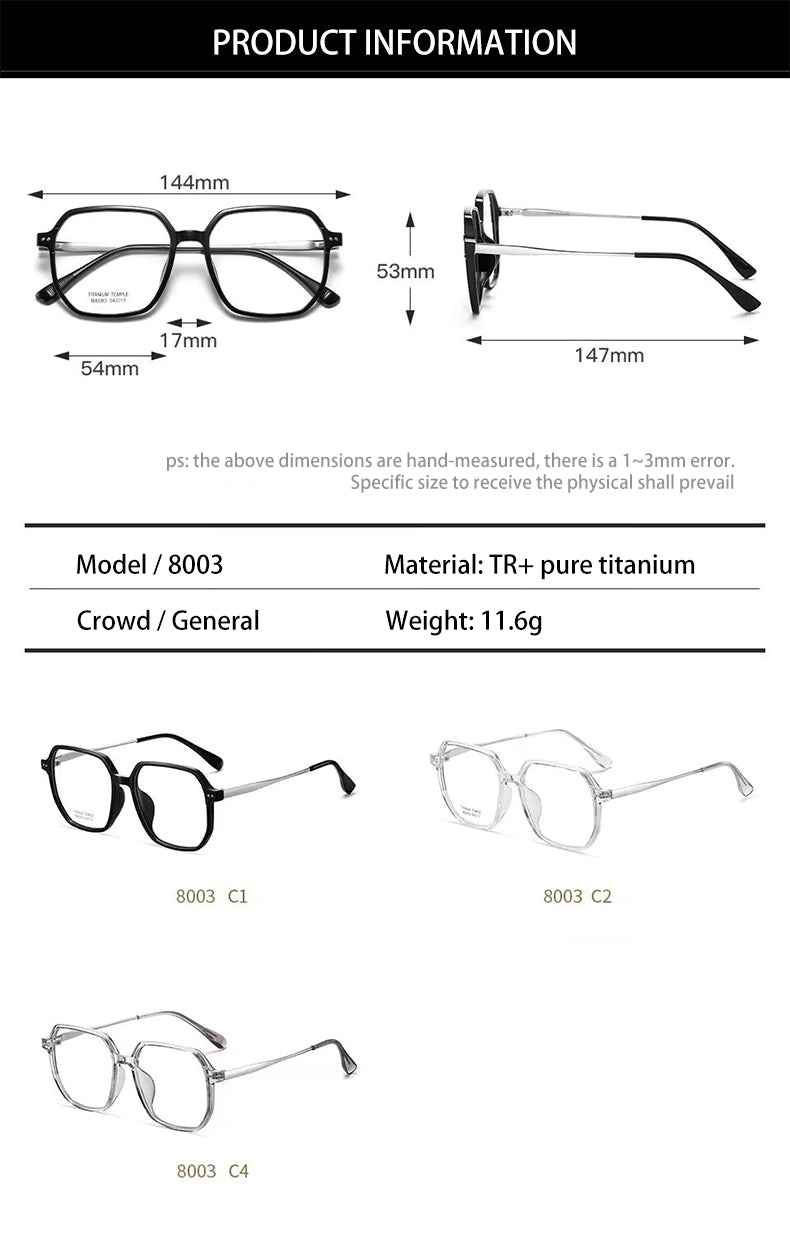 Vicky Mens Full Rim Square Tr 90 Titanium Reading Glasses 638003 — view 1 | Vicky at FuzWeb