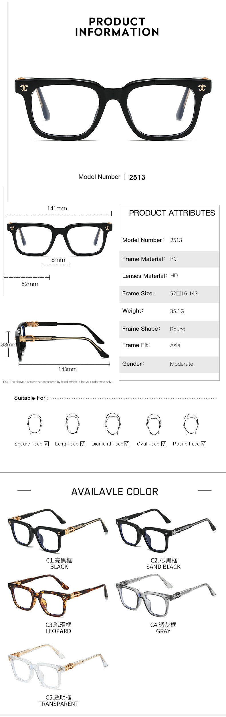 Kansept Unisex Full Rim Square Acetate Reading Glasses 25139 — view 1 | Kansept at FuzWeb