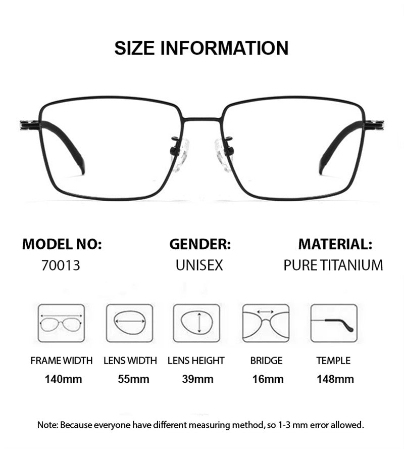 Chashma Mens Full Rim Polygon Square Titanium Eyeglasses 70013 — view 2 | Chashma at FuzWeb