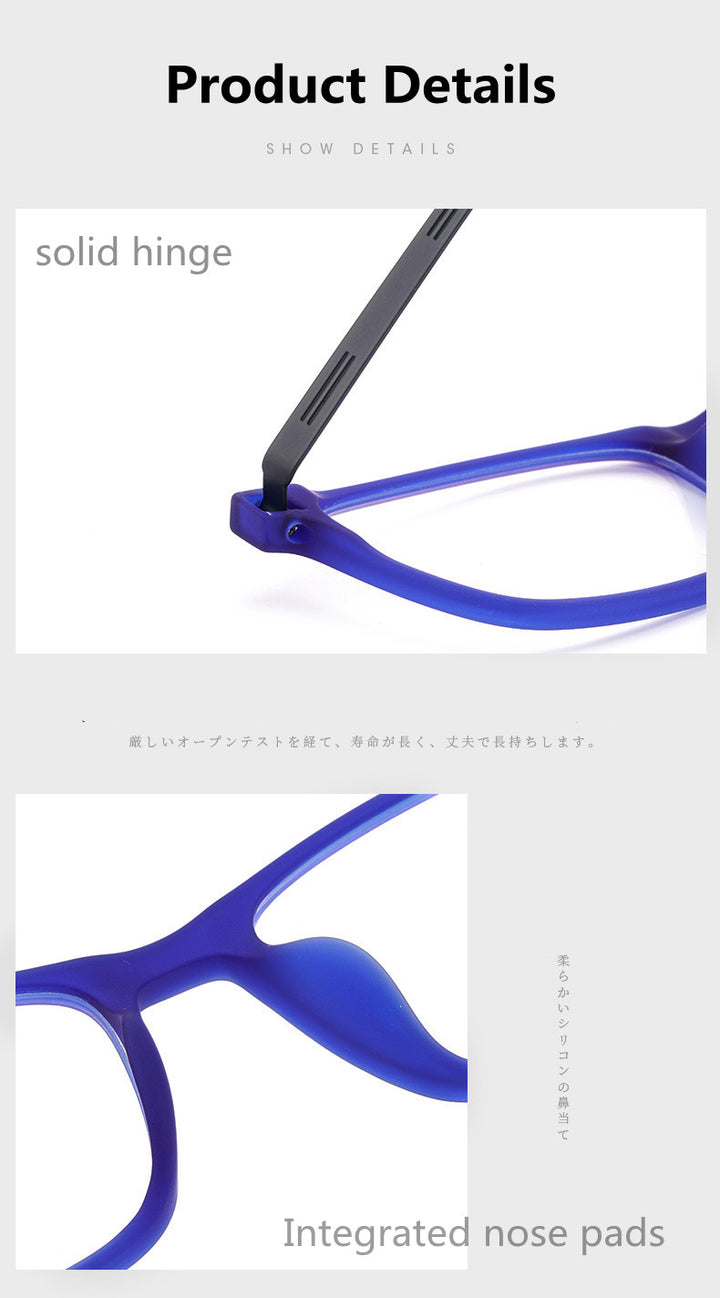Kocolior Unisex Full Rim Square Titanium Alloy Hyperopic Reading Glasses 9824 — view 4 | Kocolior at FuzWeb