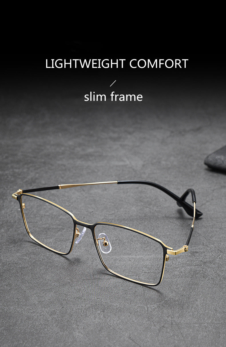 Kocolior Unisex Full Rim Square Titanium Alloy Hyperopic Reading Glasses 39206 — view 2 | Kocolior at FuzWeb