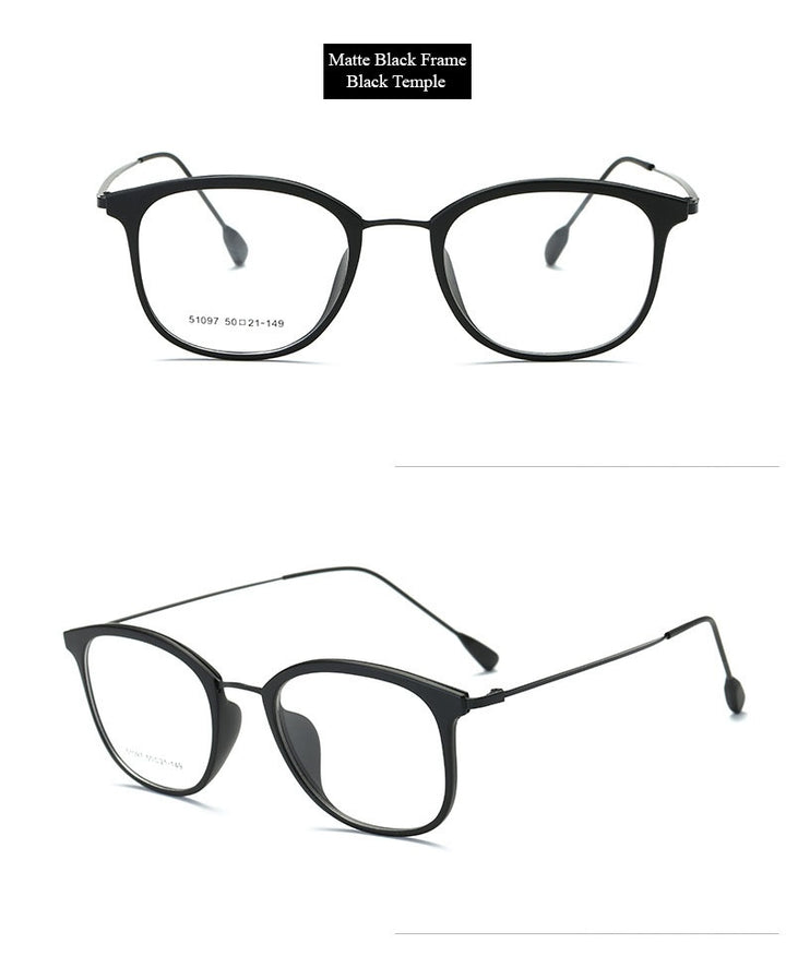 Chashma Unisex Full Rim Square Tr 90 Titanium Eyeglasses 851097.