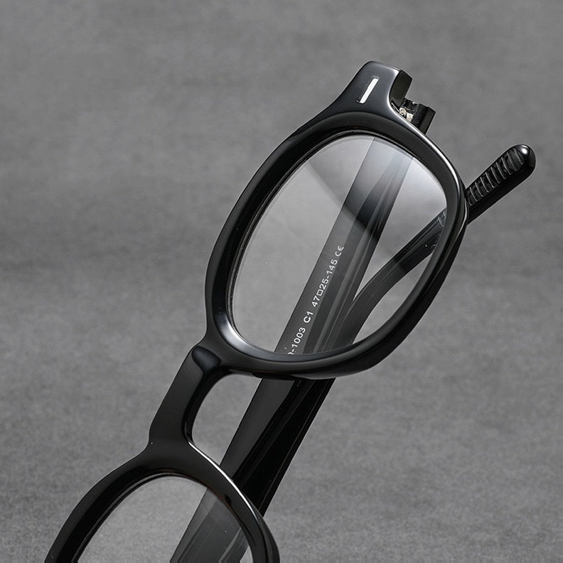 Chashma Ochki Unisex Full Rim Polygon Oval Acetate Eyeglasses 881003.