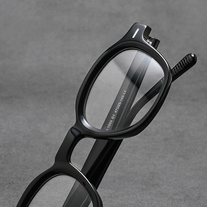 Chashma Ochki Unisex Full Rim Polygon Oval Acetate Eyeglasses 881003.
