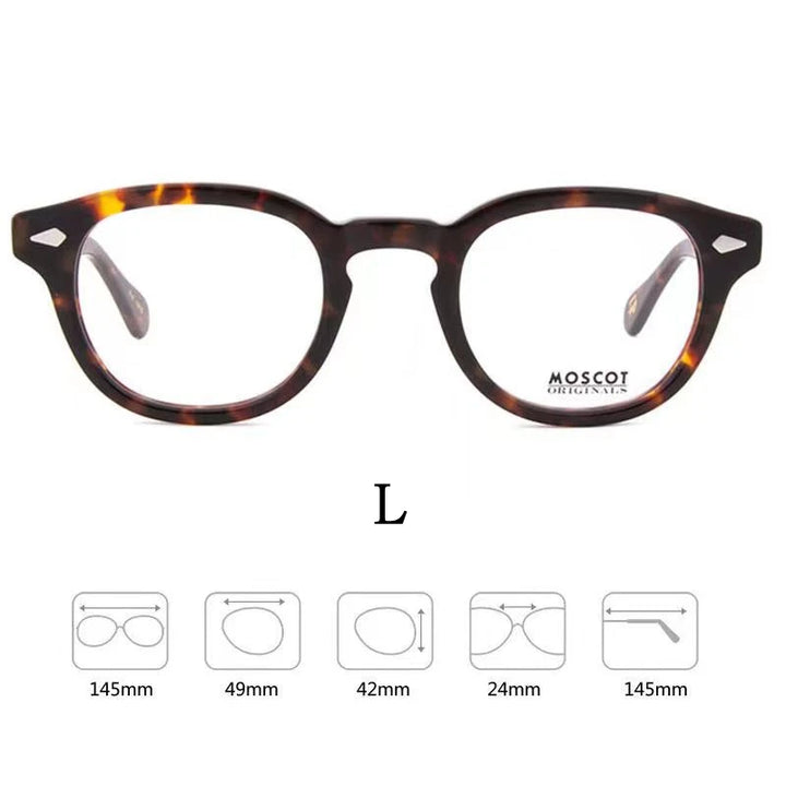 Yimaruili Unisex Full Rim Round Acetate Eyeglasses Three Sizes Y1915 — view 25 | Yimaruili Eyeglasses at FuzWeb