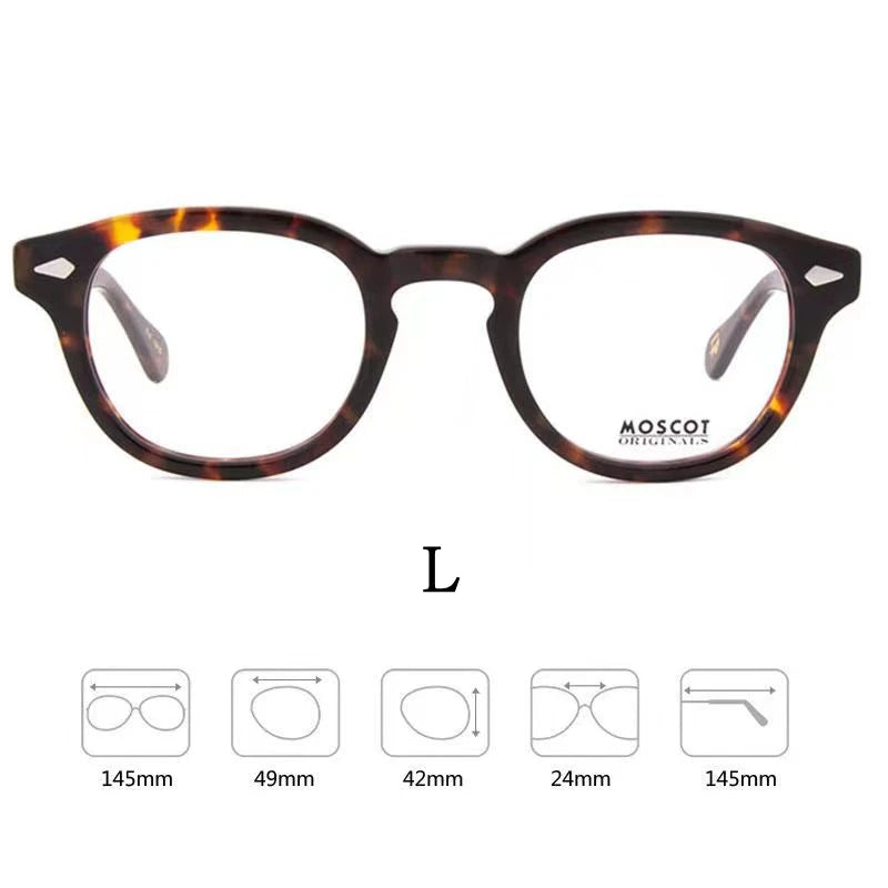 Yimaruili Unisex Full Rim Round Acetate Eyeglasses Three Sizes Y1915 — view 25 | Yimaruili Eyeglasses at FuzWeb