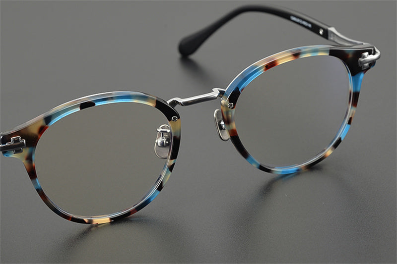 Aimee Unisex Full Rim Oval Round Titanium Acetate Eyeglasses 462148 — view 2 | Aimee at FuzWeb