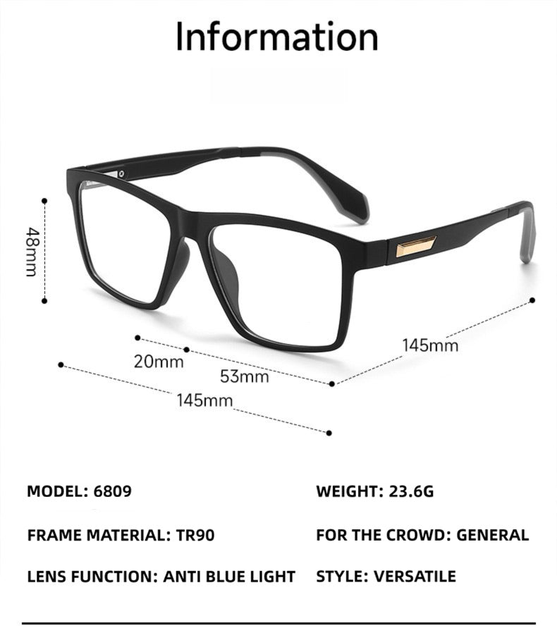 Kansept Unisex Full Rim Square Tr 90 Titanium Reading Glasses 56809 — view 2 | Kansept at FuzWeb