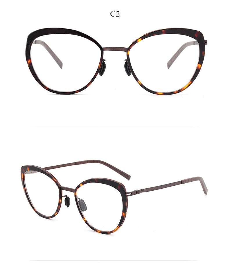 Chashma Ochki Womens Full Rim Square Cat Eye Acetate Alloy Eyeglasses 8908 — view 7 | Chashma Ochki at FuzWeb