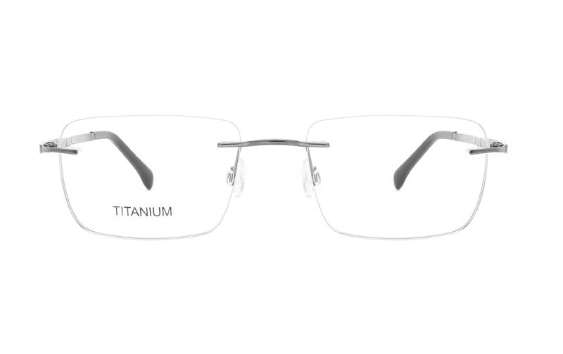 Chashma Ottica Unisex Rimless Square Titanium Eyeglasses 409014 — view 2 | Chashma Ottica at FuzWeb