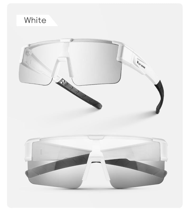 West Biking Unisex Semi Rim Square Over Frame Polycarbonate Sunglasses 770703.