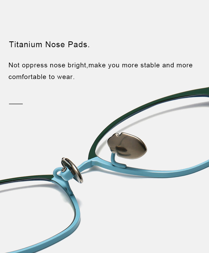 Krasivyy Unisex Full Rim Oval Square Titanium Eyeglasses 316086.