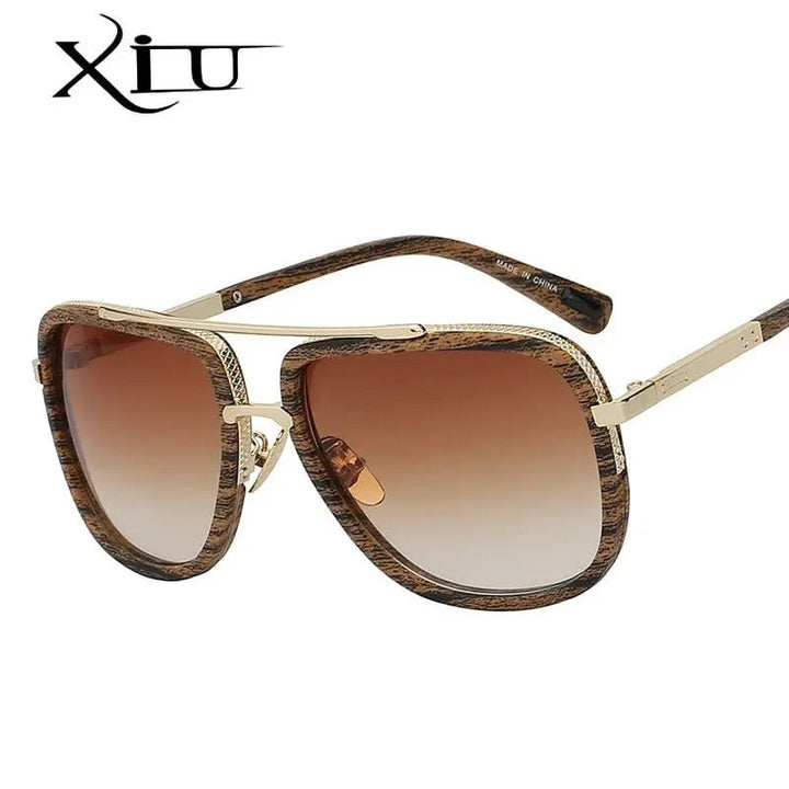 Xiu Brand Mens Square Sunglasses Men Women Big Frame — view 1 | Xiu at FuzWeb