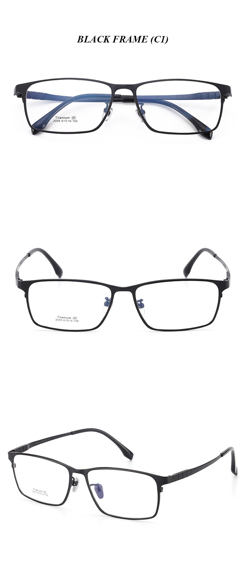 Chashma Ochki Mens Full Rim Big Square Titanium Eyeglasses 20597 — view 1 | Chashma Ochki at FuzWeb