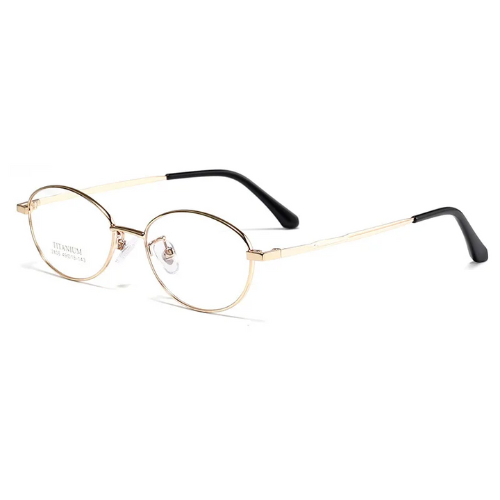Gmei Optical 2806K women's oval alloy prescription eyeglasses — view 4