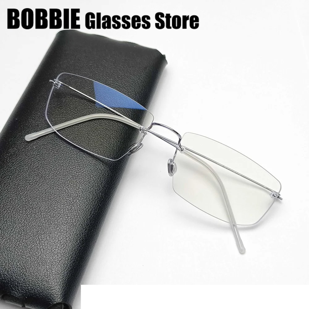 Bobbie Women's Rimless Rectangle Titanium Eyeglasses 692269